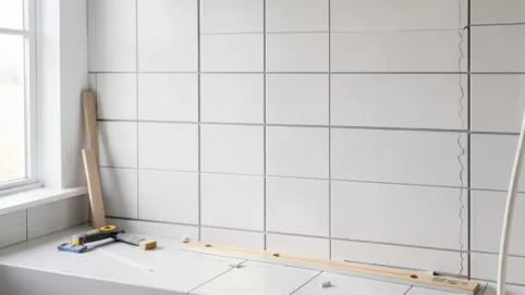 Układanie płytek 60x60 na ścianie
